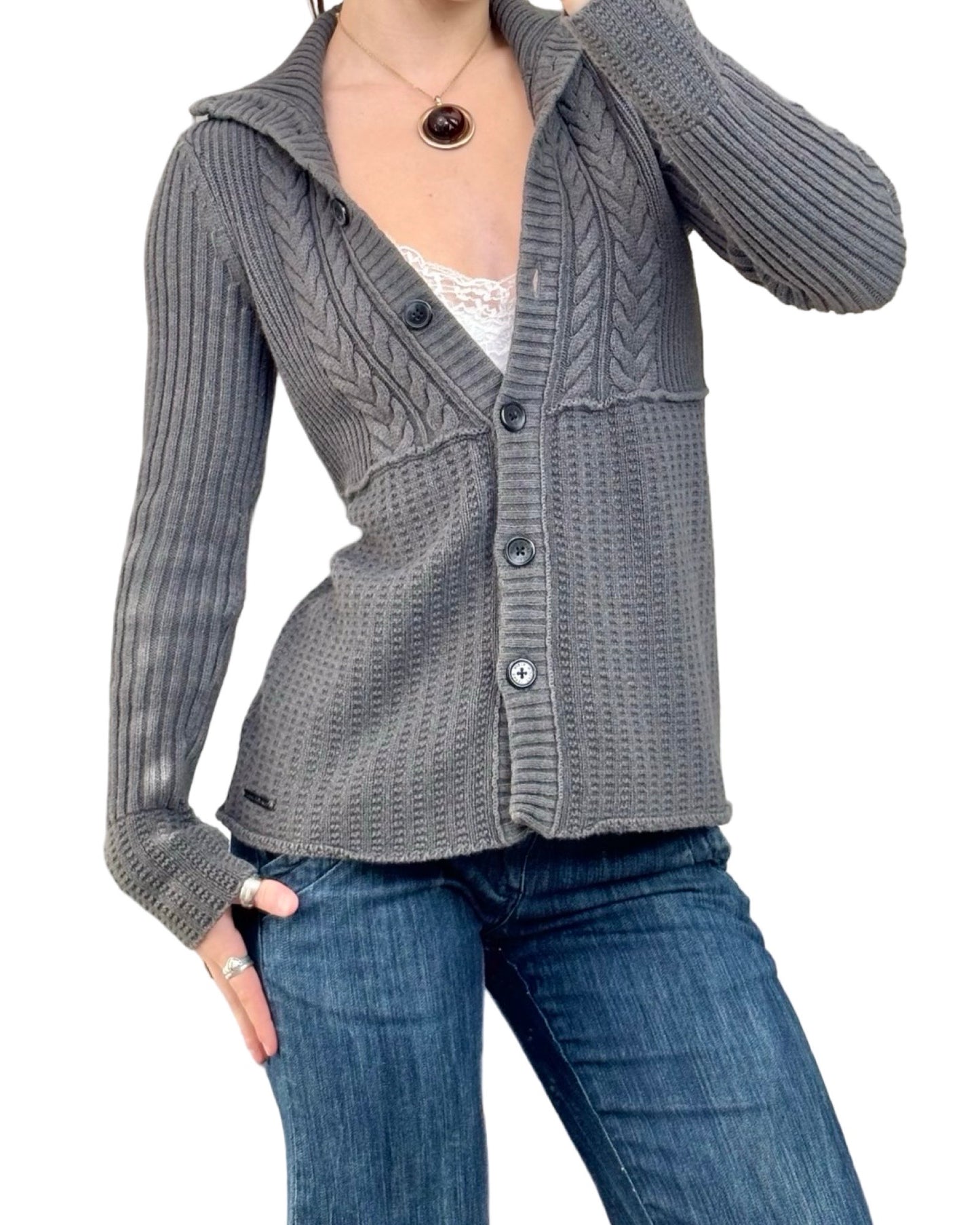 Calvin Klein 00's Knit Cardigan | Size S