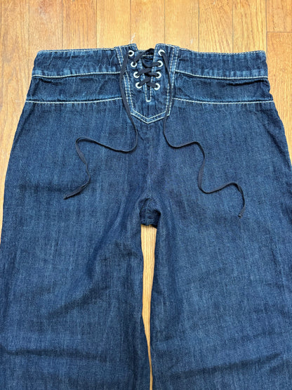 C&U Lace Up Sailor Pant | Size 28” Waist