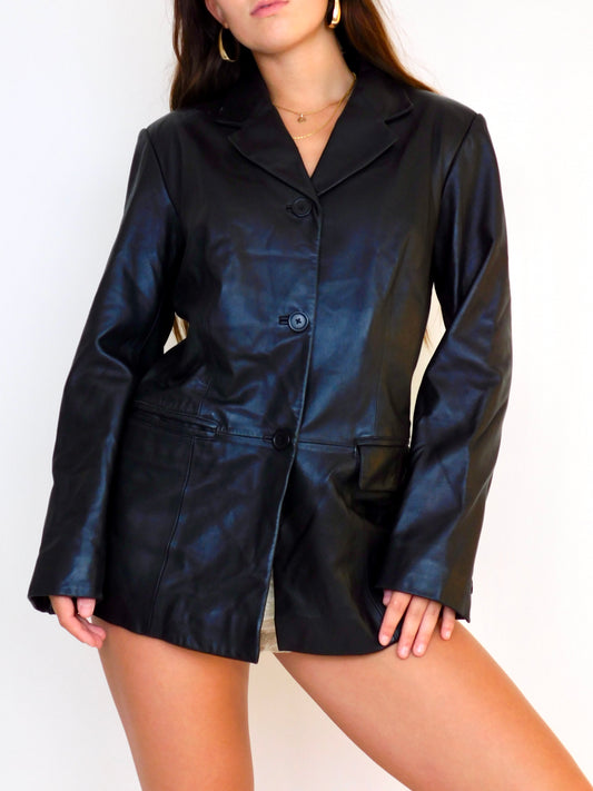 Preston & York Leather Blazer | Size 8