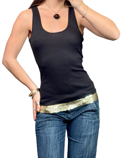 Express 00's Sequin Hem Tank | Size M