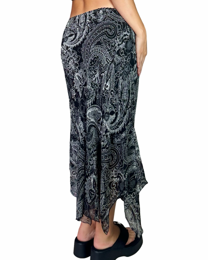 Paisley Asymmetric Maxi | Size 30” waist