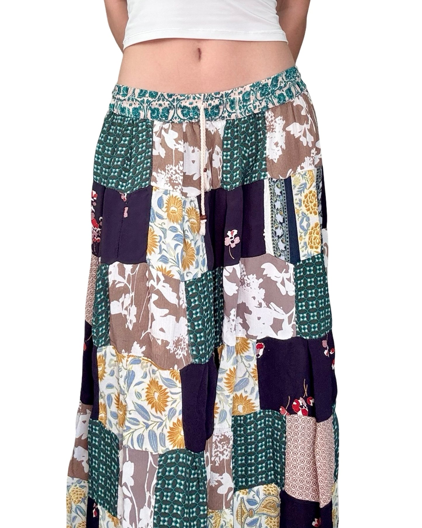 Jackpot 00's Patchwork Skirt | 27" Waist