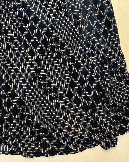 Mesh 90’s Velvet Maxi Skirt | Size 34” waist