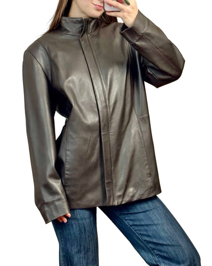 Preston & York 90's Leather Jacket | Size L