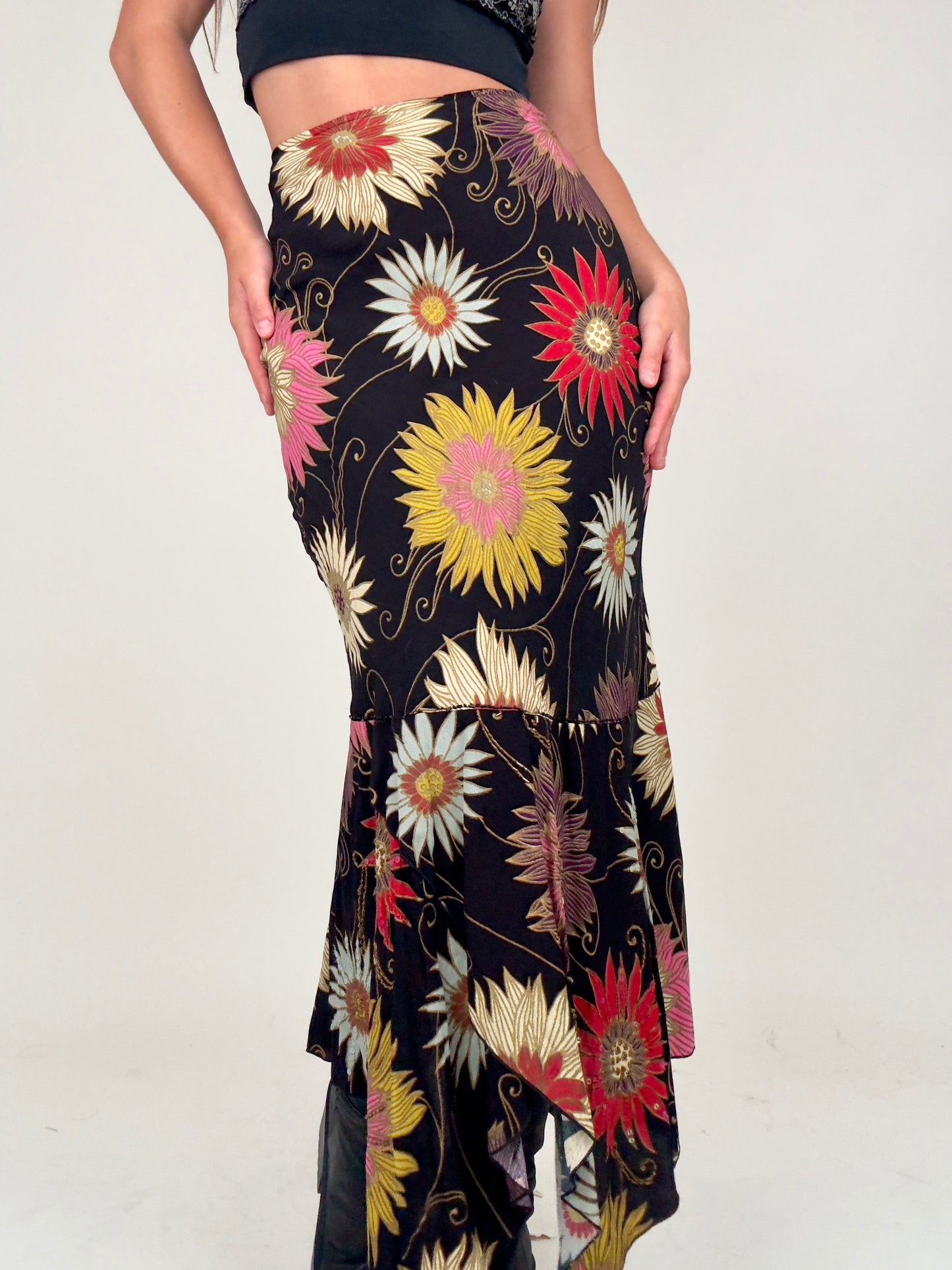 Black Floral Maxi | Size XL