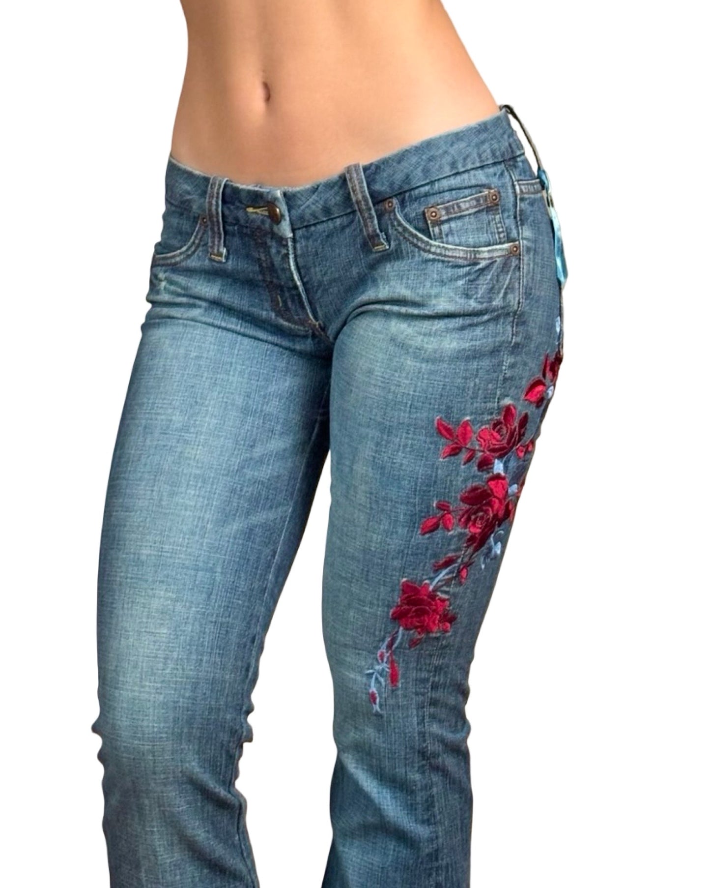Dollhouse 00's Embroidered Denim | Size 28" Waist