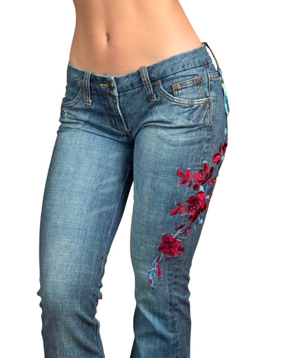 Dollhouse 00's Embroidered Denim | Size 28" Waist