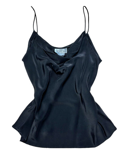 Royal Silk 90’s Cowl Top | Size S