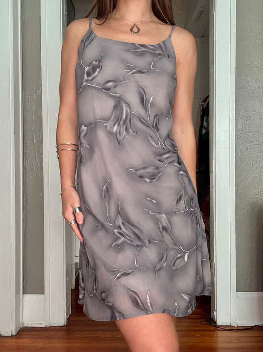 Mesh 90's Floral Dress | Size M/L