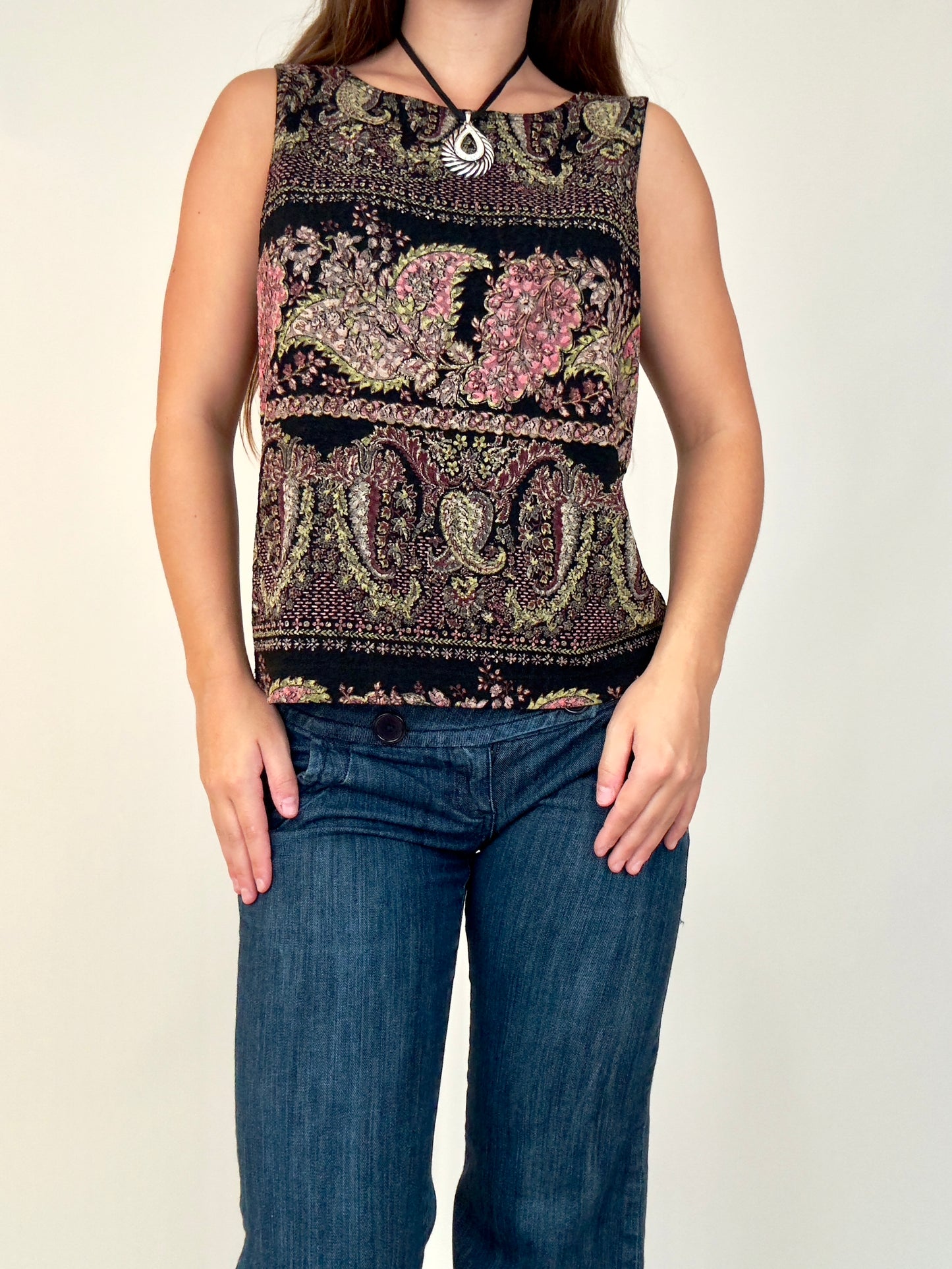 Slinky Paisley Top | Size M