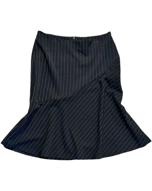 Pinstripe 90’s Midi Skirt | Size 30” waist