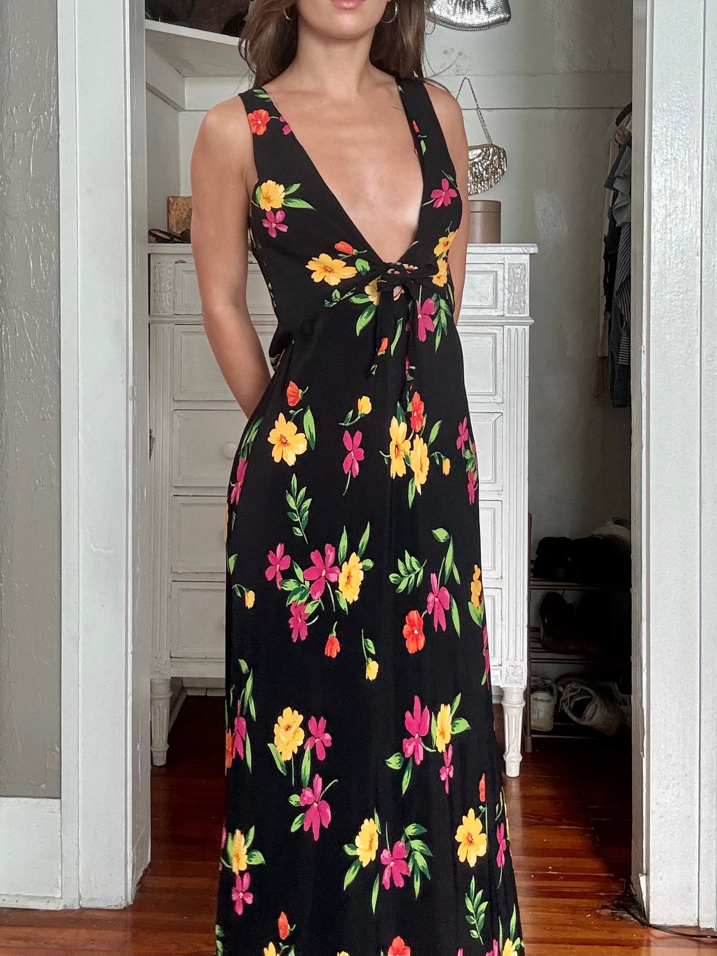 Floral 90's Maxi Dress | Size M/L