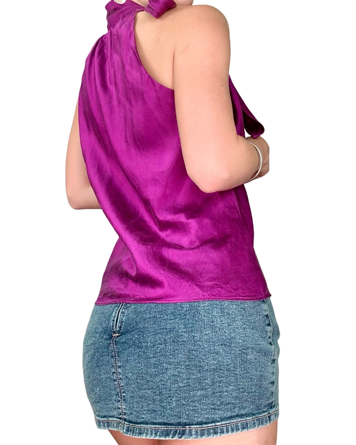 I.N.C 00's 100% Silk High Neck Top | Size 6P