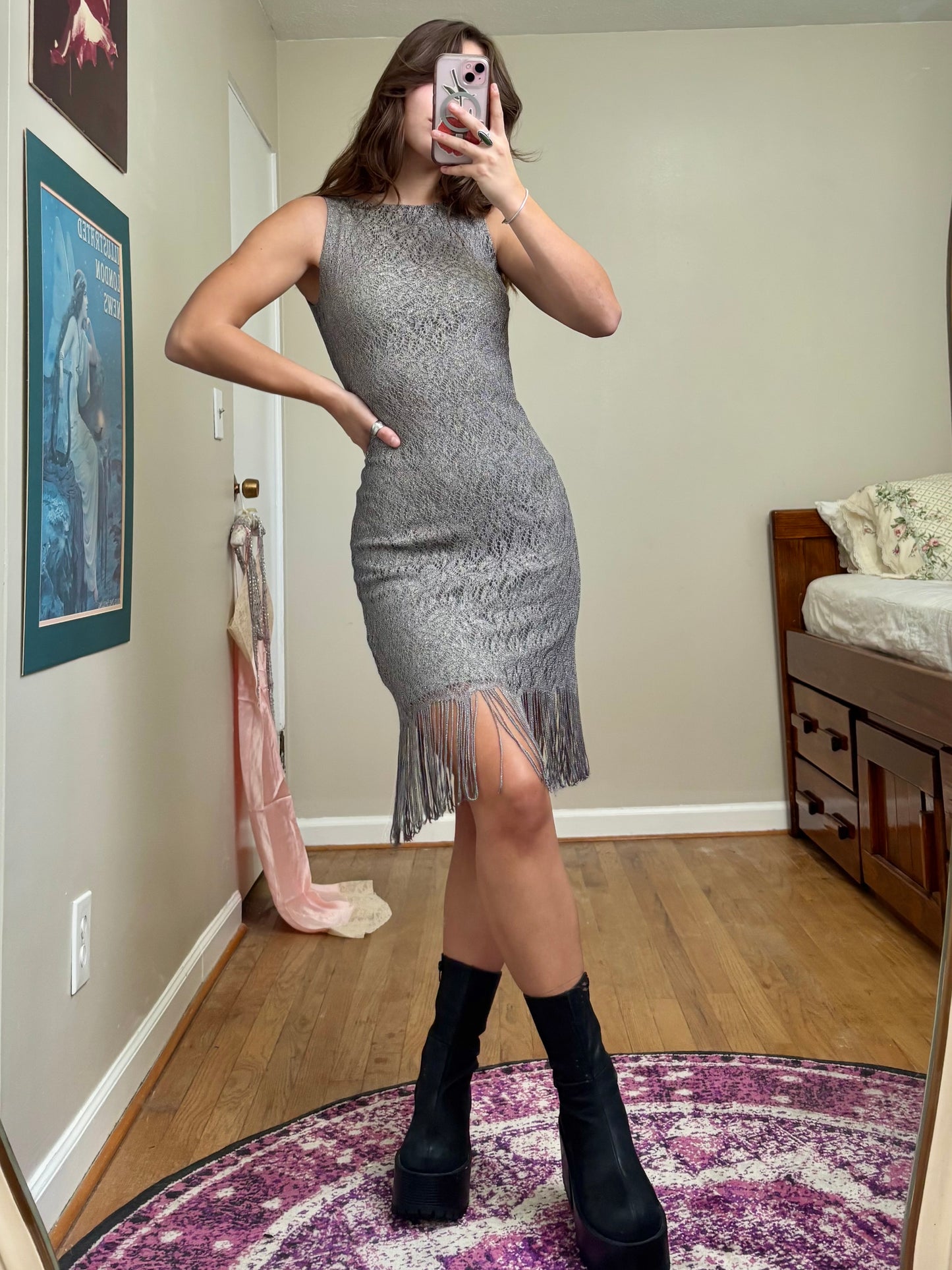Be Smart 90's Fringe Dress | Size S