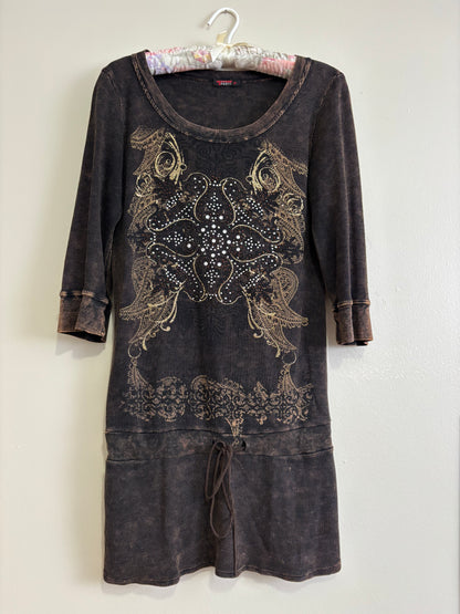 Waffle Knit 00's Mini Dress | Size M