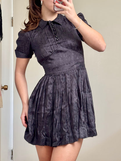 Button Up 90's Mini Dress | Size XS