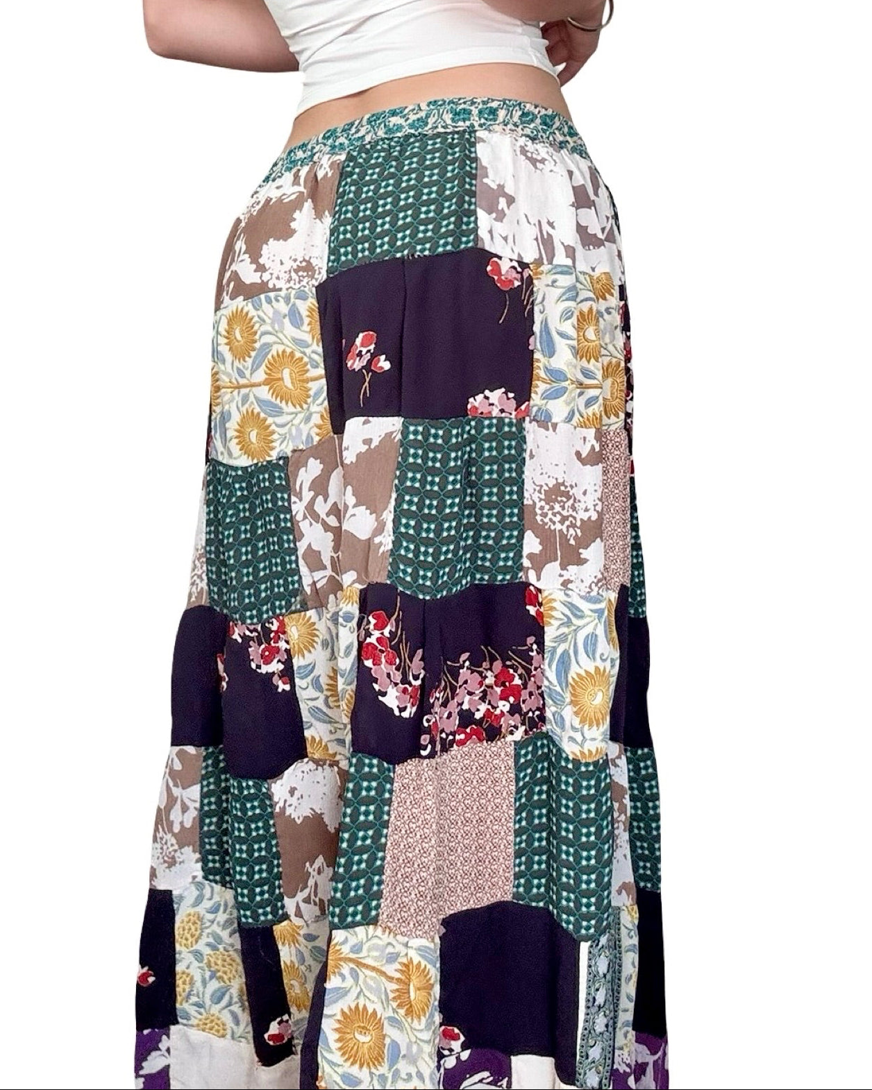 Jackpot 00's Patchwork Skirt | 27" Waist