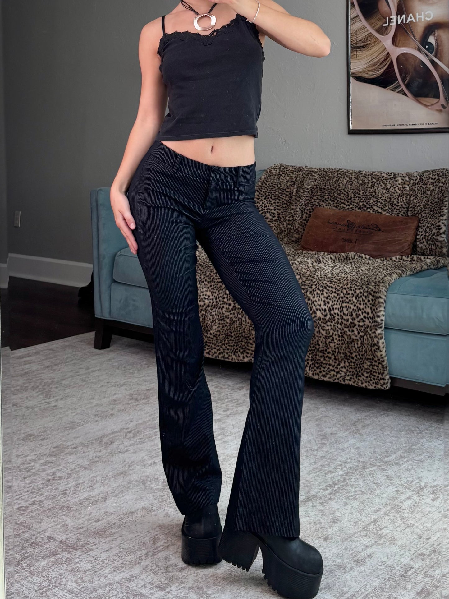 Selé 00's Low Rise Pinstripe Pants | Size 27" Waist