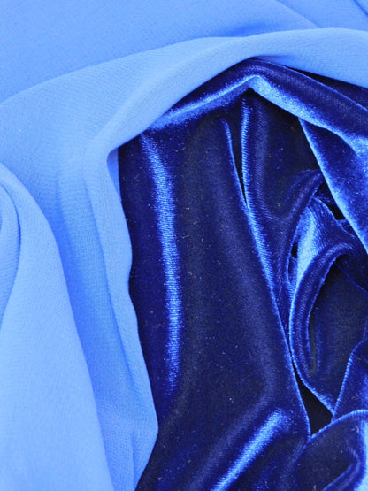 Niki Blue Velvet Gown | Size 2