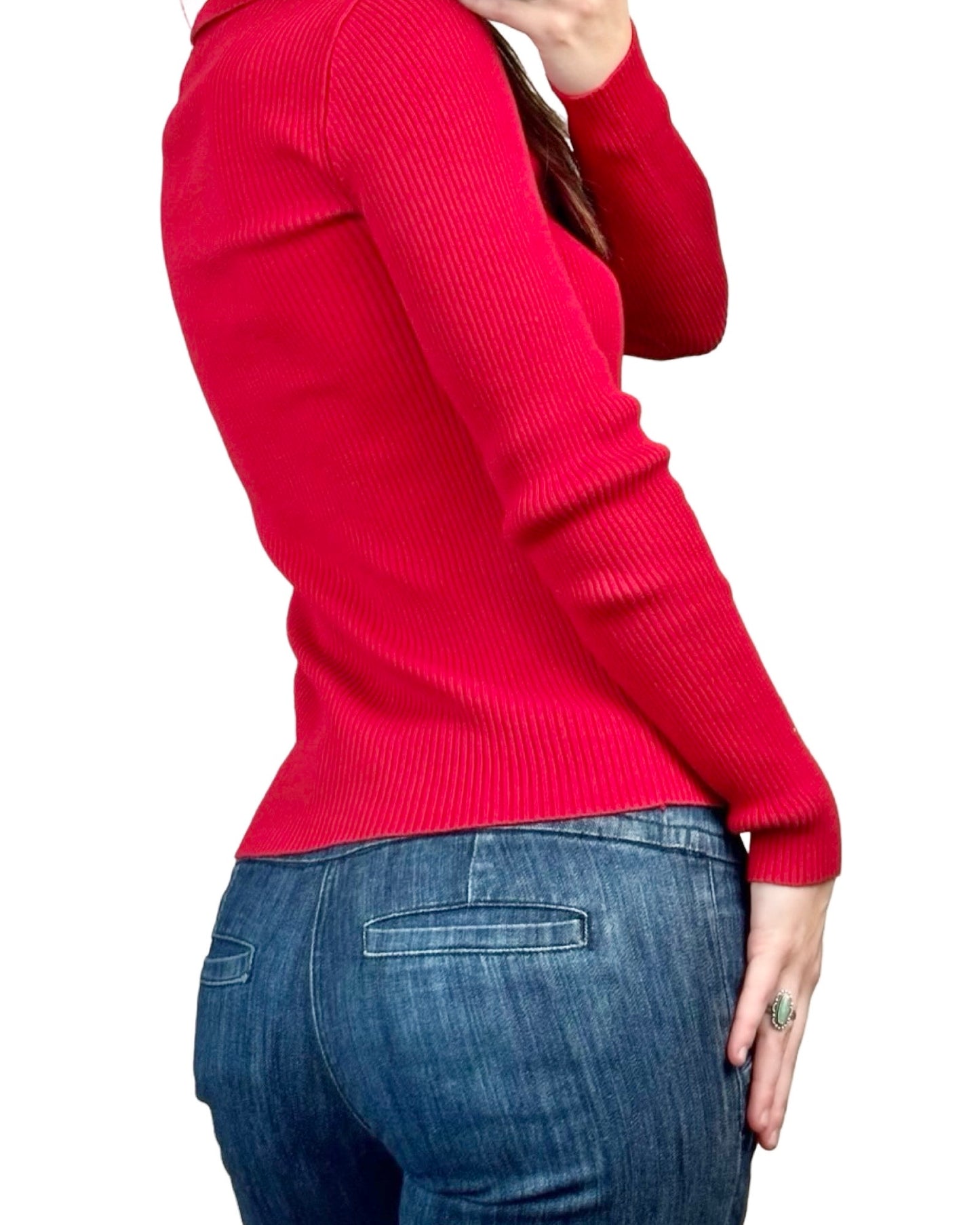 Ralph Lauren 90's Embroidered Knit | Size XS