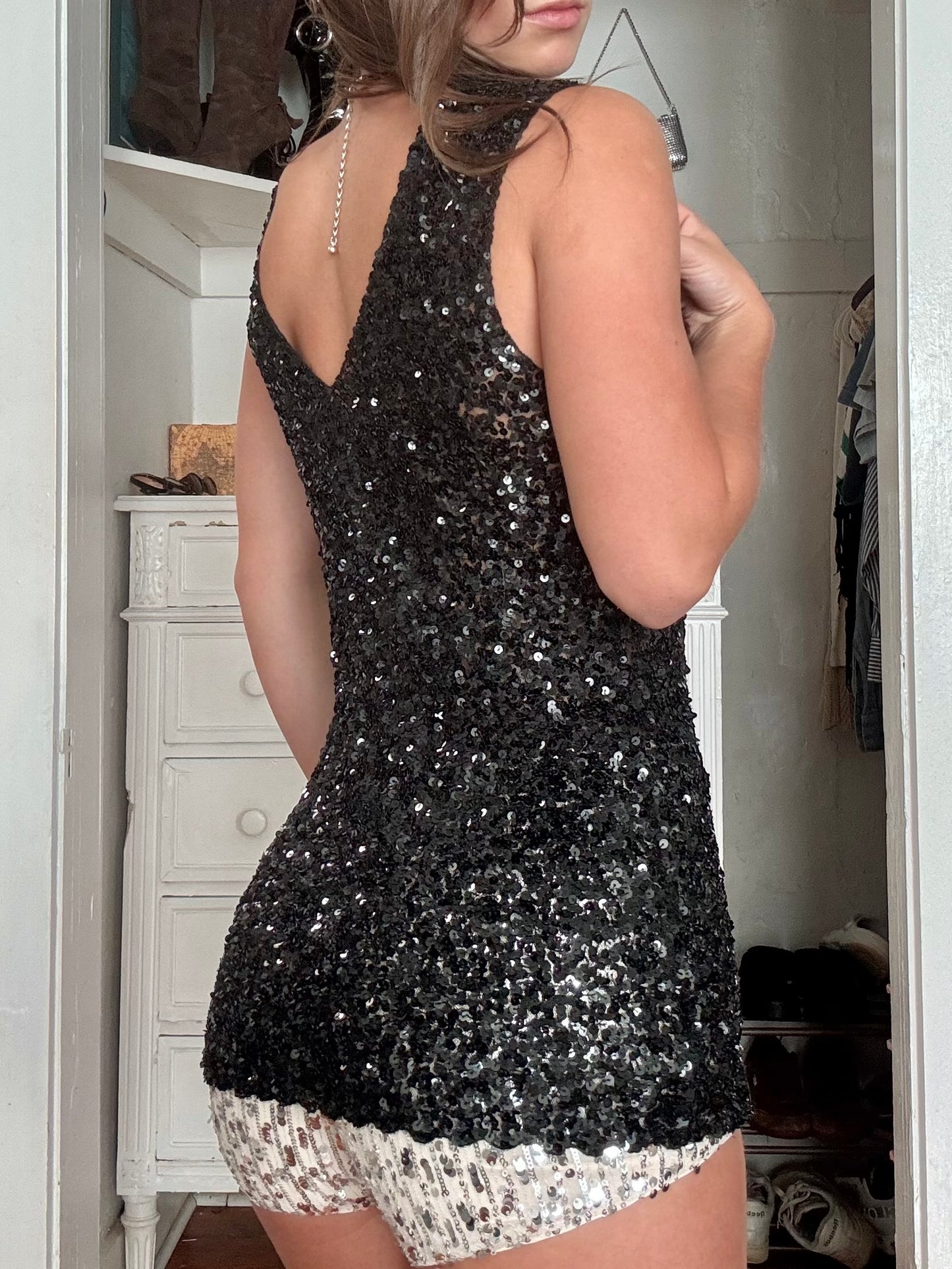 Sequin 00's Fitted Top | Size S