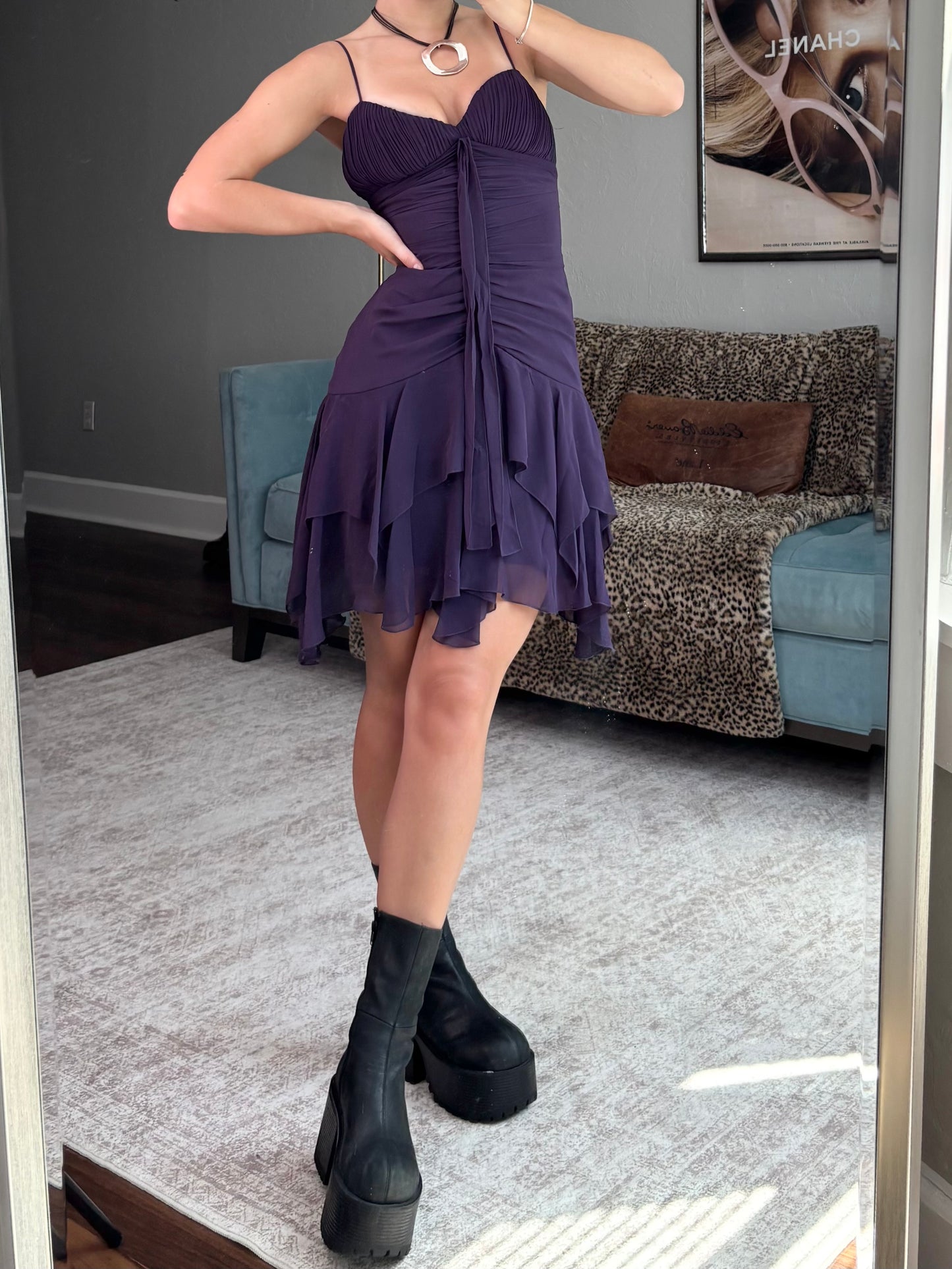 ABS 90's Ruched Dress | Size 2