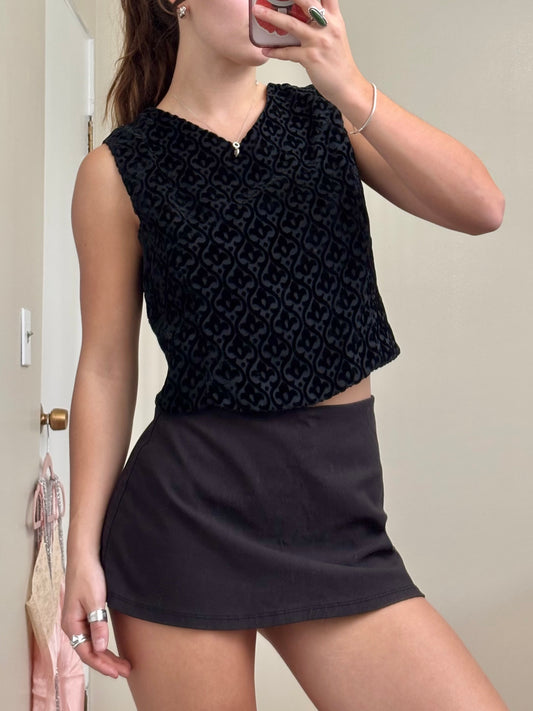 Max 00's Velvet Button Vest | Size S