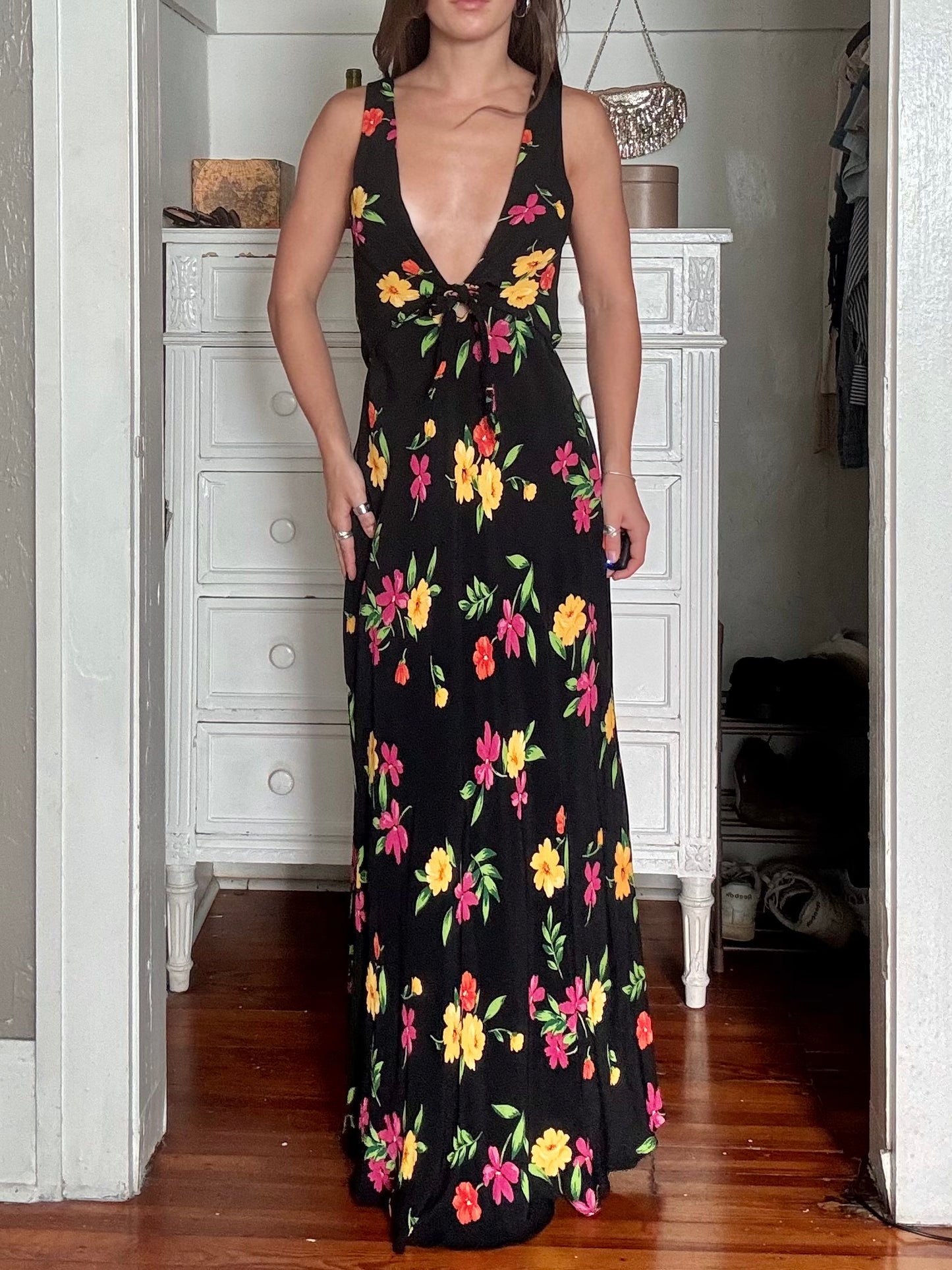 Floral 90's Maxi Dress | Size M/L