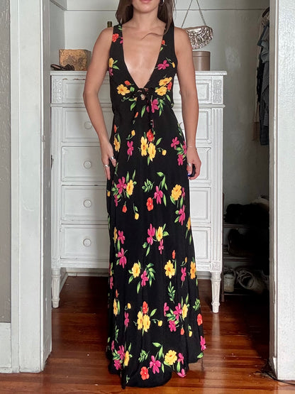 Floral 90's Maxi Dress | Size M/L