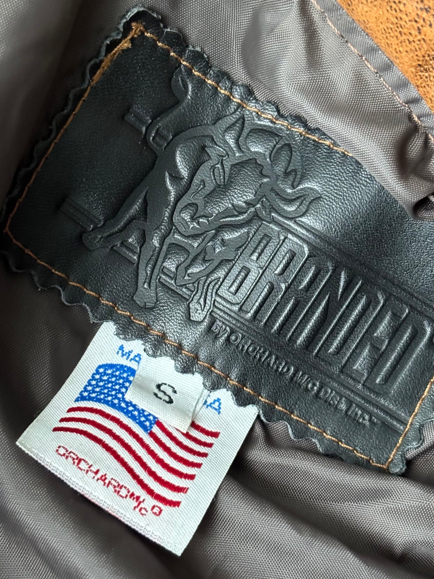 Branded 90's Leather Racing Jacket | Size S