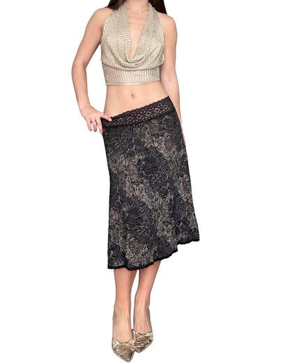 Cabi 00's Lace Trim Skirt | Size 30" Waist