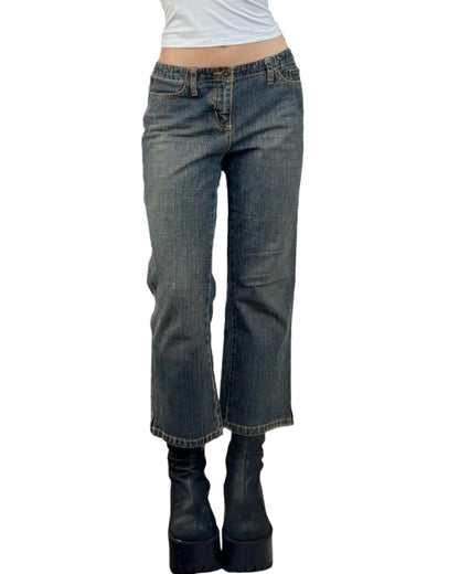 Tilt 90's Star Denim Capri | Size 28" Waist