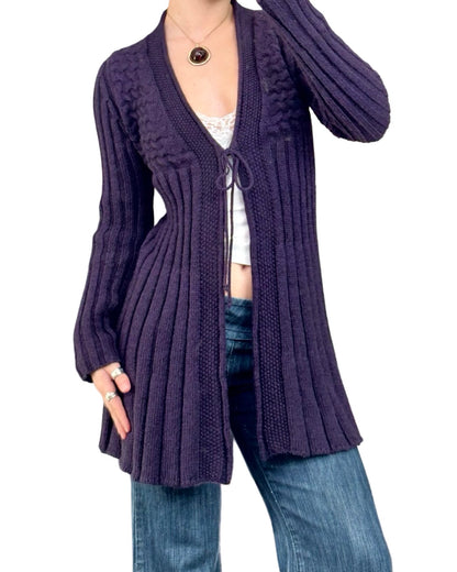 Purple 00's Knit Cardigan | Size S
