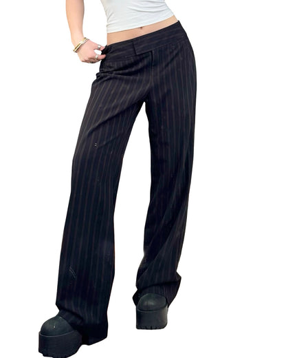 Emma James 00's Wide Leg Pinstripe Pant | Size 10