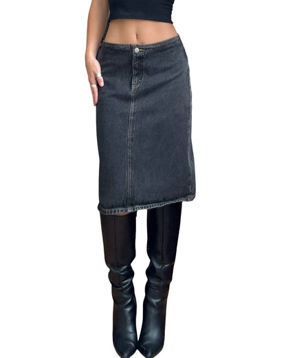 Loft 90’s Denim Midi Skirt | Size 28” Waist