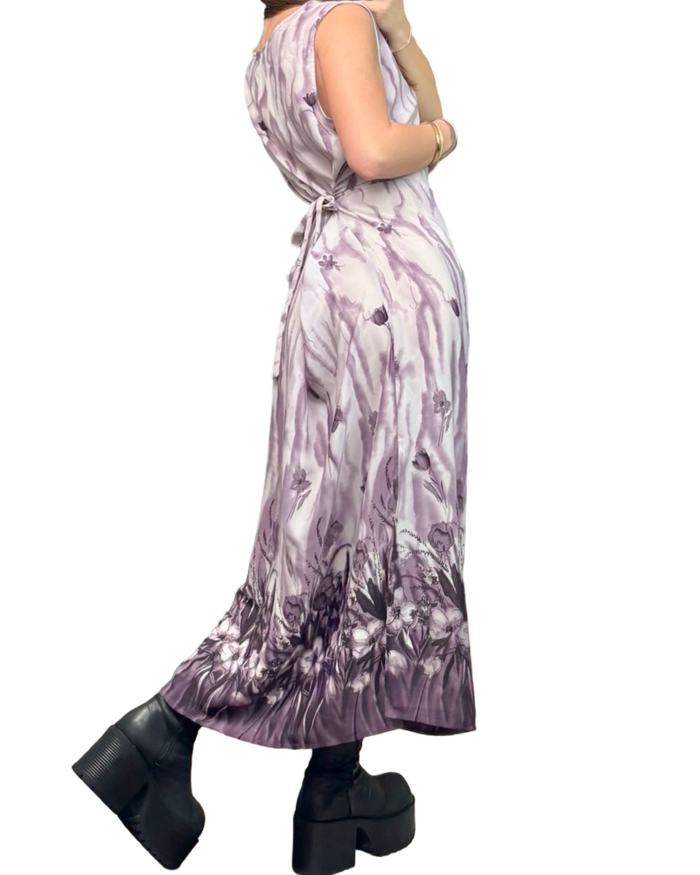 Joanna 90's Tie Back Maxi Dress | Size L