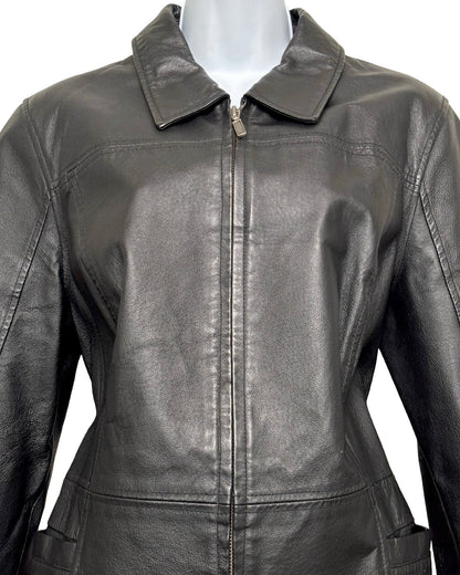 Croft & Barrow 90's Leather Jacket | Size L
