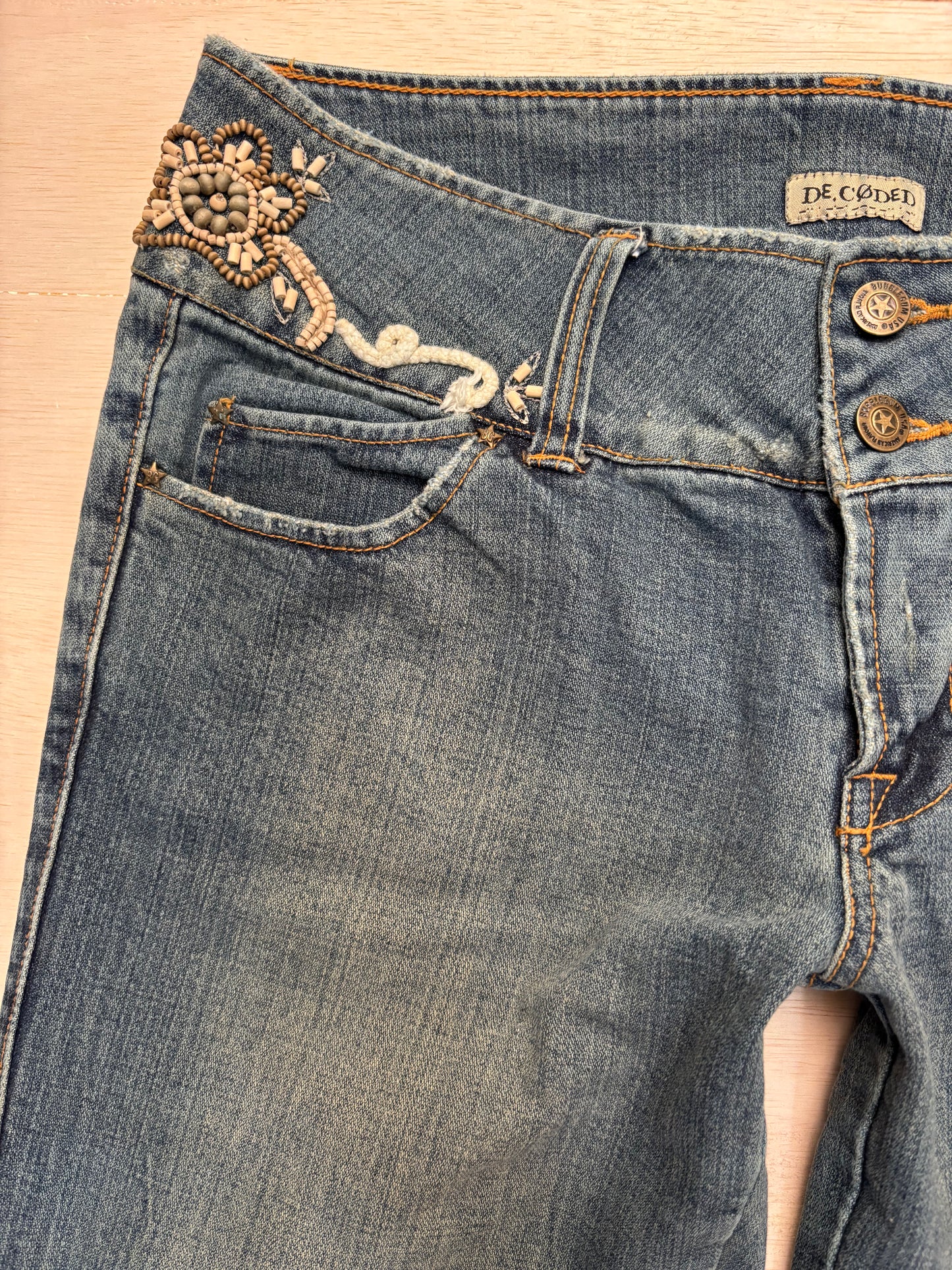 Beaded 00’s Flare Jeans | Size 32” waist
