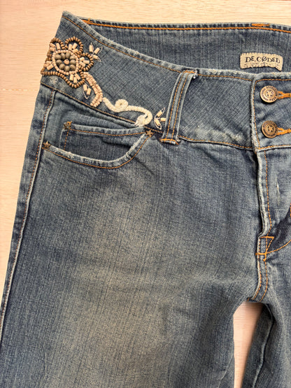 Beaded 00’s Flare Jeans | Size 32” waist