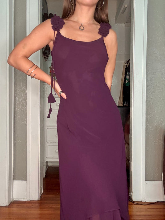 Floral Embellished 00's Dress | Size 4