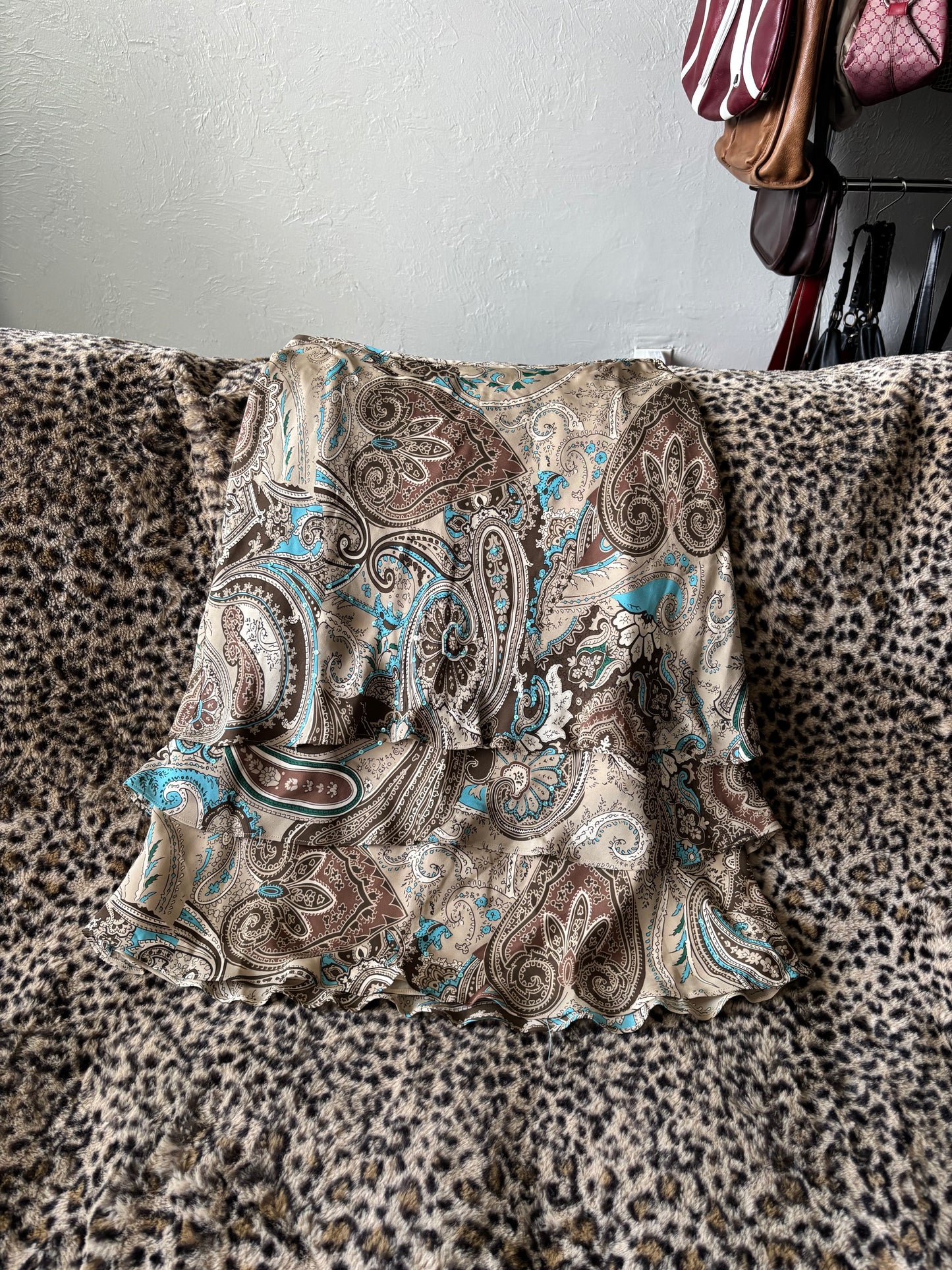 Tiered 00's Silk Skirt | Size 28" Waist