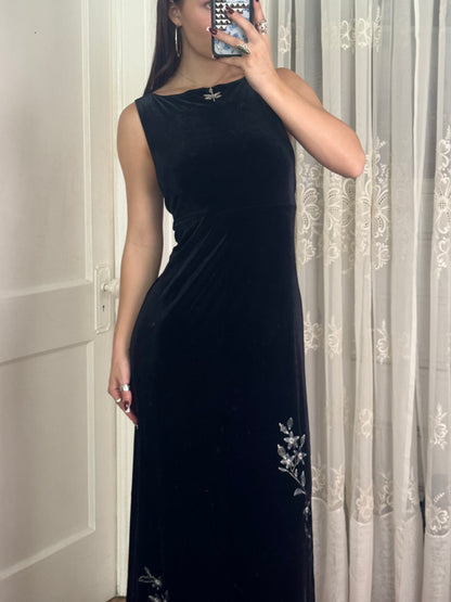90's Velvet Dress | Size M