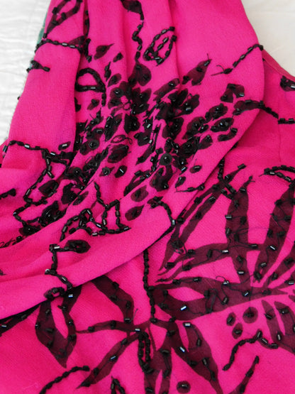 Andretta Beaded Silk Blouse | Size M