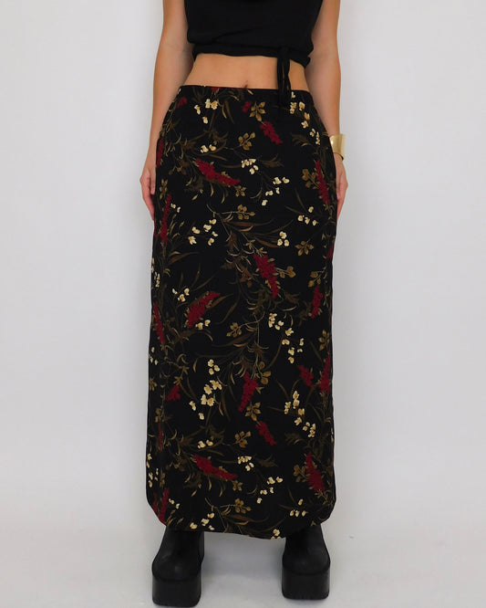 90’s Floral Print Maxi Skirt | Size 6