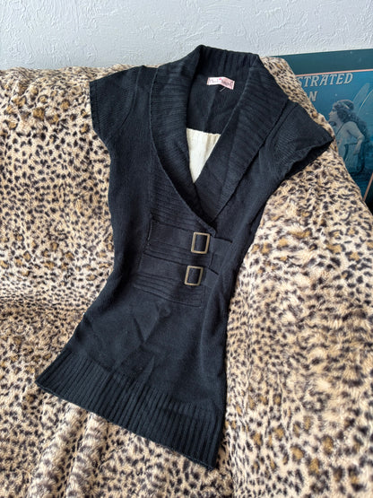 Pink Angel 00's Knit Buckle Top | Size XS