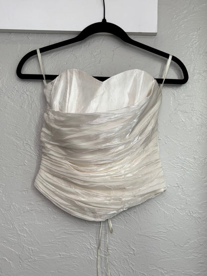 Draped 90's Ivory Corset | Size S