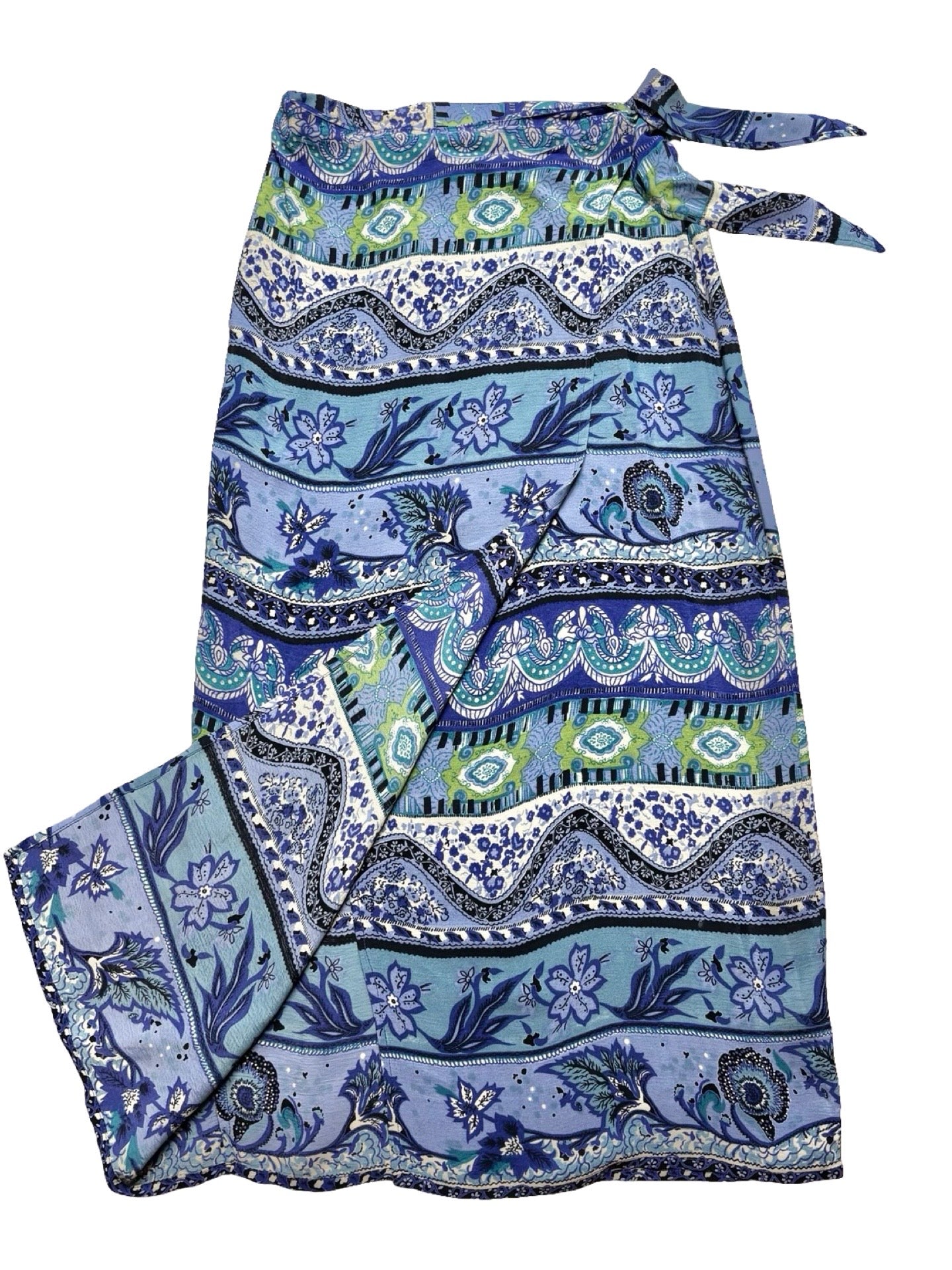 Blue 90’s Wrap Skirt | Size 28” waist