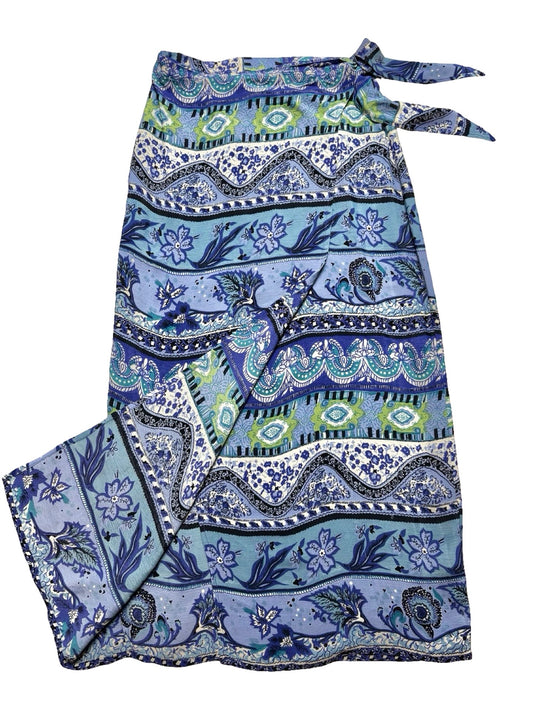Blue 90’s Wrap Skirt | Size 28” waist