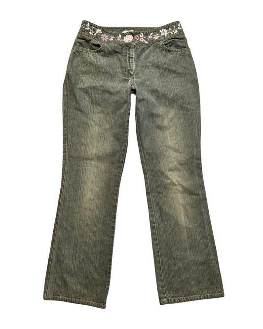 Apostrophe 90's Embroidered Jean | Size 30" Waist