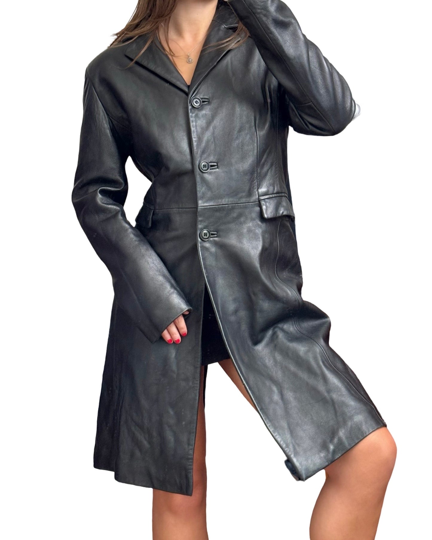 OHH 90’s Leather Trench | Size M